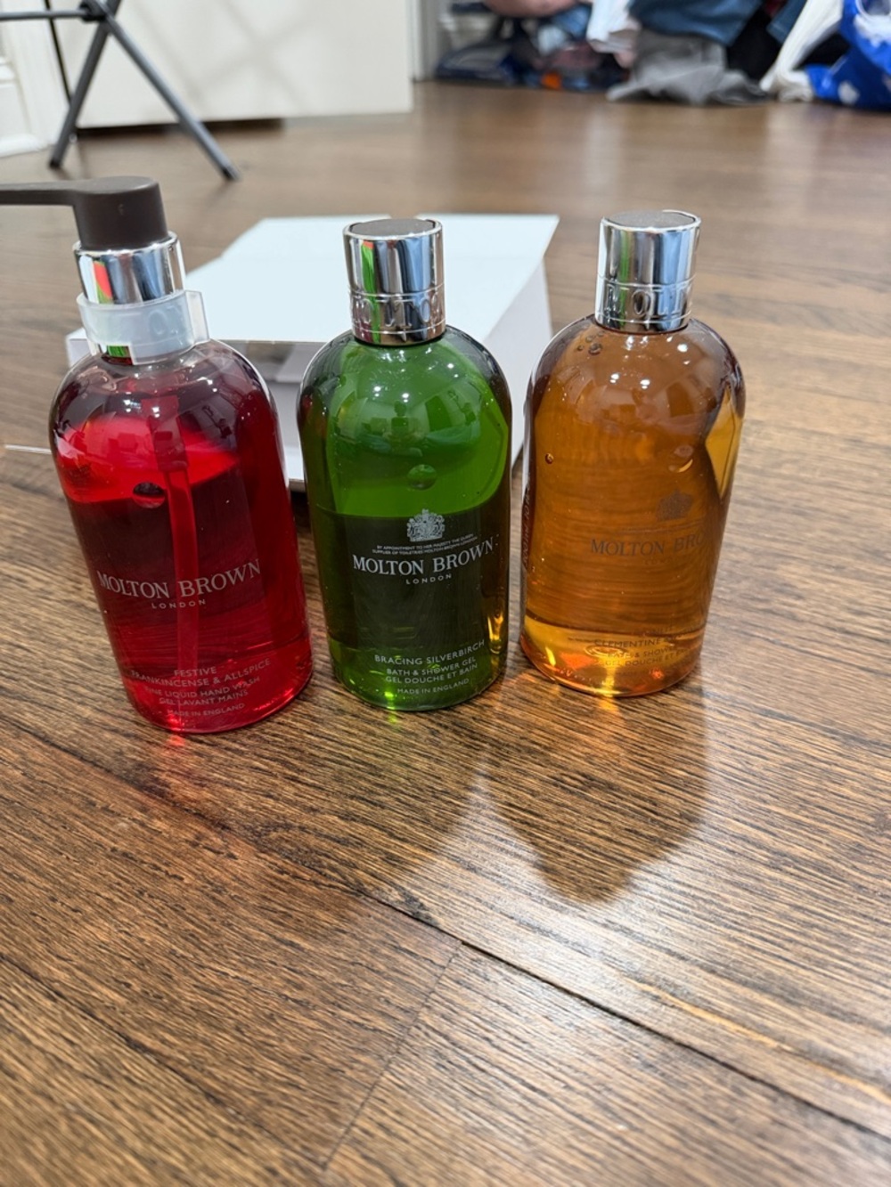 Molton Brown Red, Green and Amber Shower Gel/Hand wash Trio